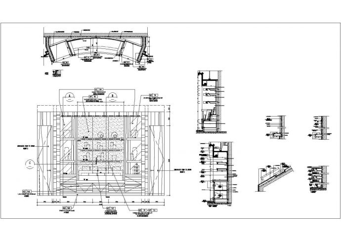 某装饰柜CAD施工构造设计图_图1