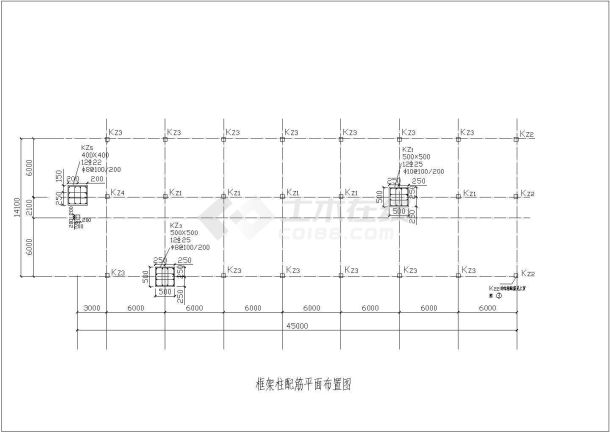 【3层】1920平米北京框架结构办公楼结构施工图-图一