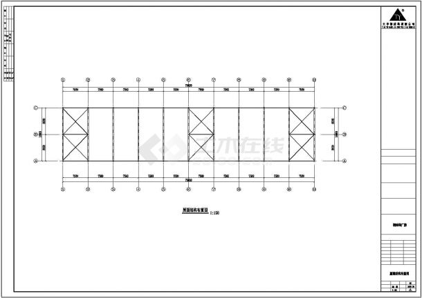 厂房设计_远达增加钢结构厂房工程CAD施工图-图二