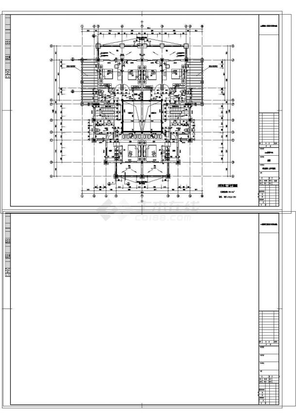 3层510平米度假中心双拼别墅建筑结构施工图纸【含统一说明 1JPG外观效果】-图二