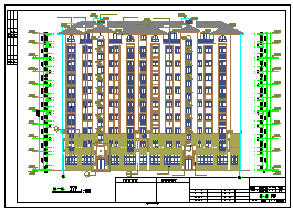 某九层住宅楼建筑cad设计图（一梯二）-图一