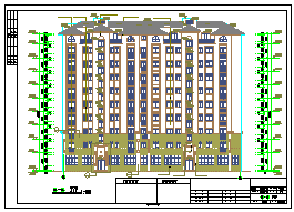 某九层住宅楼建筑cad设计图（一梯二）