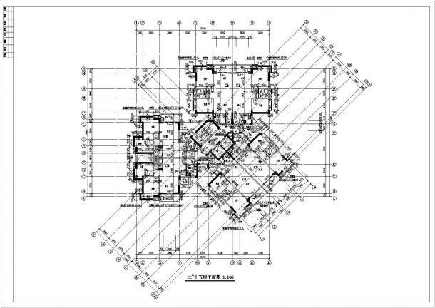 南阳市某十八层高层商住楼建筑设计cad详图（含设计说明）-图二