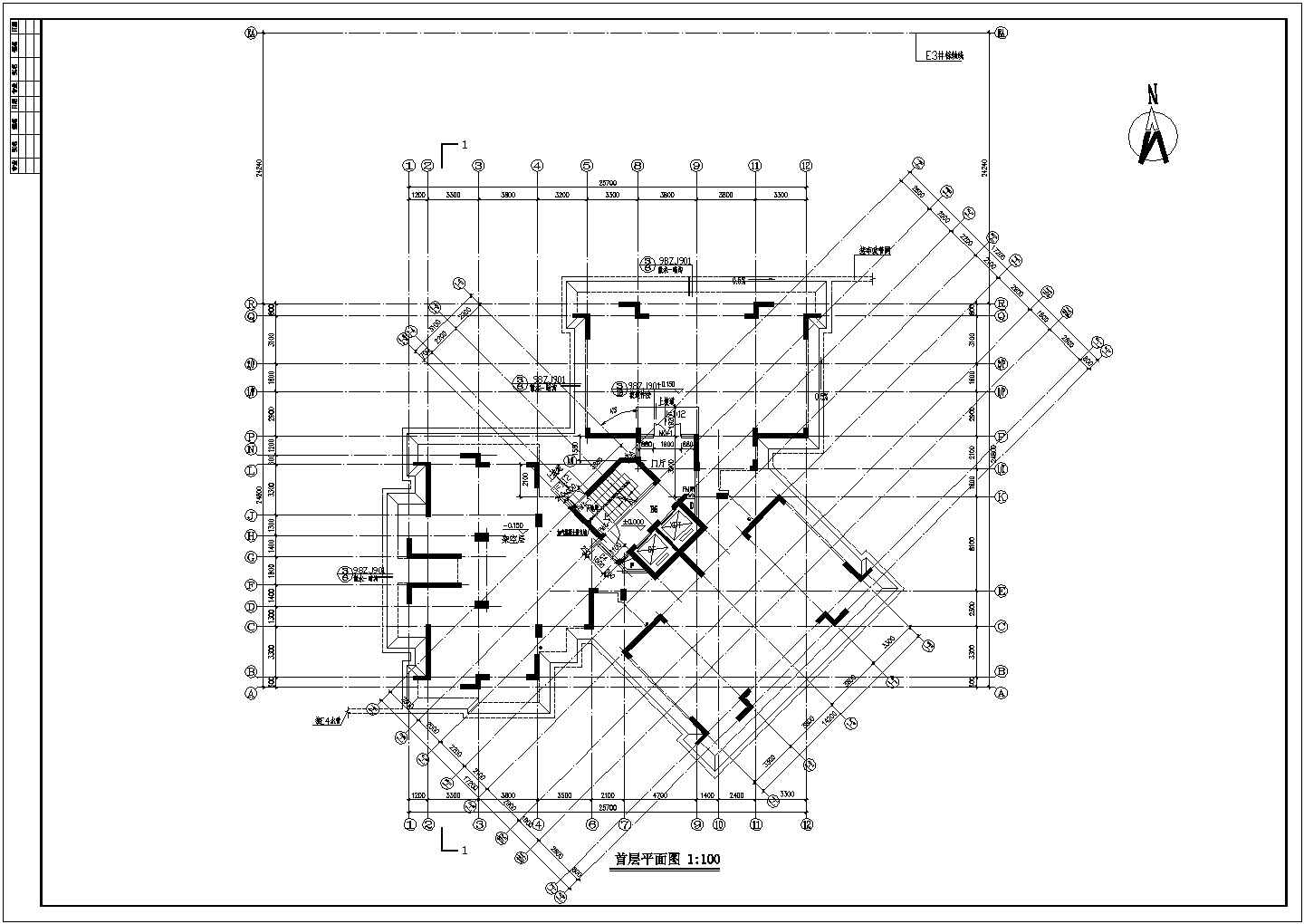 南阳市某十八层高层商住楼建筑设计cad详图（含设计说明）