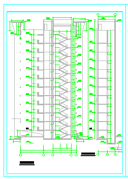 某点式小高层建筑CAD平面图纸_图1