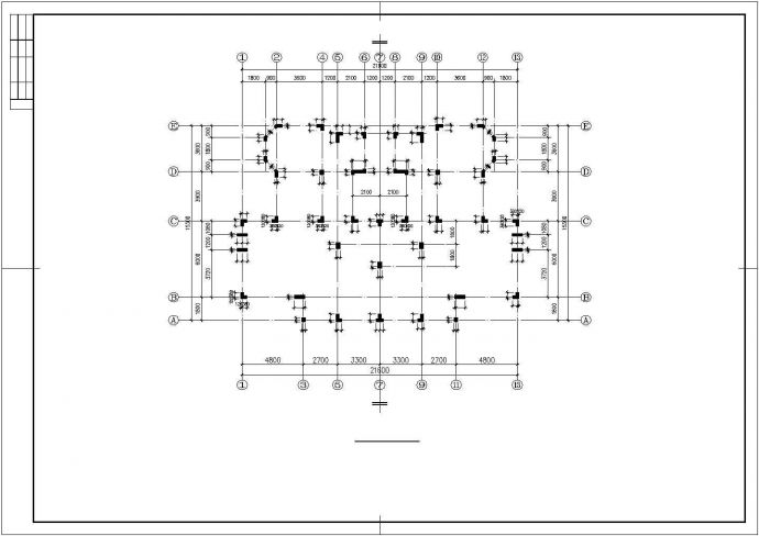 某豪华二层别墅结构设计施工CAD图纸_图1