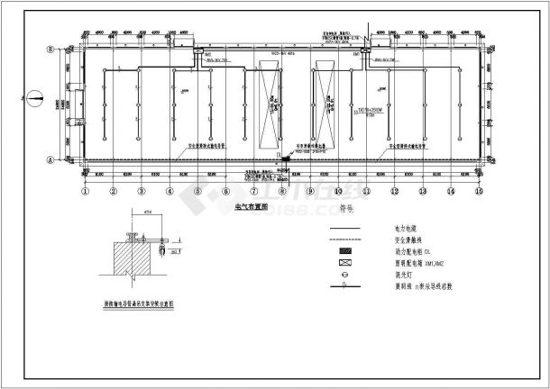 2161平米总跨门式刚架钢结构厂房全套结施图-图一