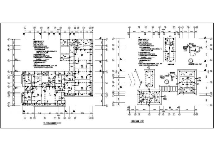 混凝土框架办公楼钢结构CAD施工图_图1