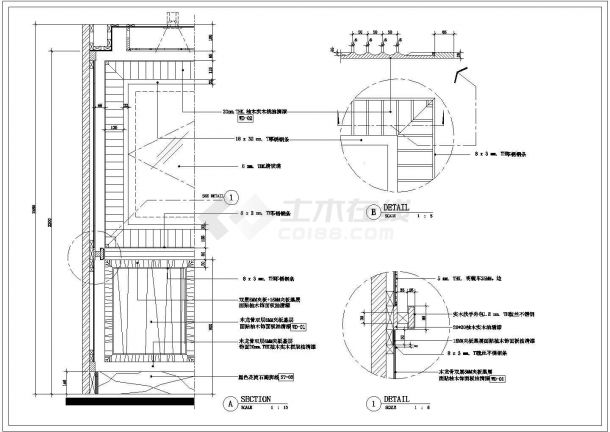 某电梯骄厢装修CAD设计节点竣工图-图一