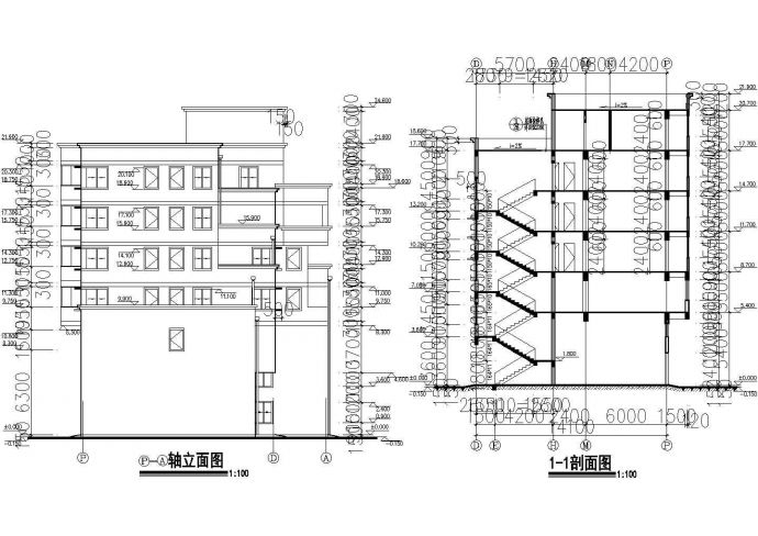 某地区六层框架结构耐火三级住宅楼建筑施工设计cad图（含卫生间大样，屋面排水）_图1