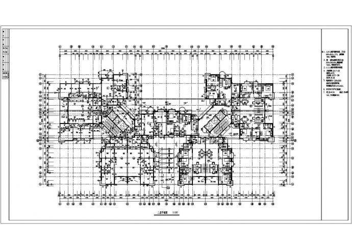 某地高层住宅建筑施工图 全套方案CAD图纸_图1
