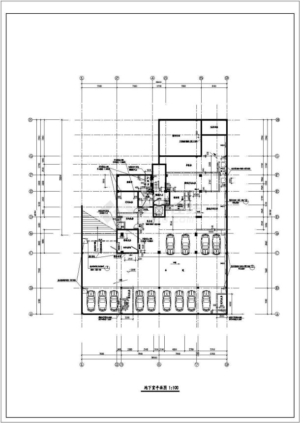 某高层住宅楼施工详细设计施工平面建筑CAD图纸-图一