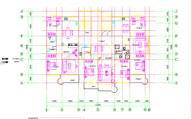 某小区高层建筑设计CAD施工图纸-图二