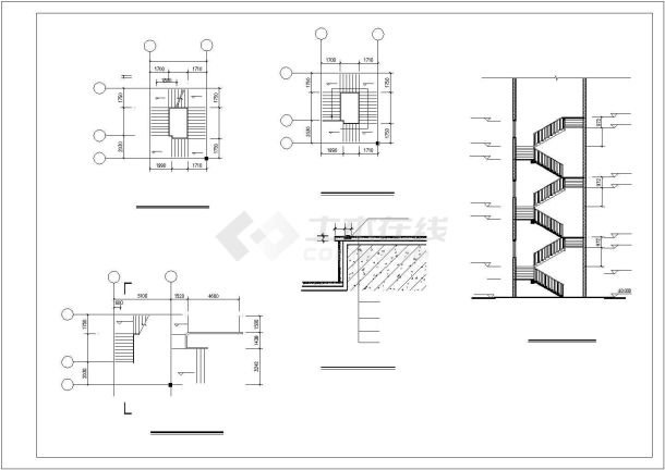某楼梯设计CAD节点完整构造详图-图一