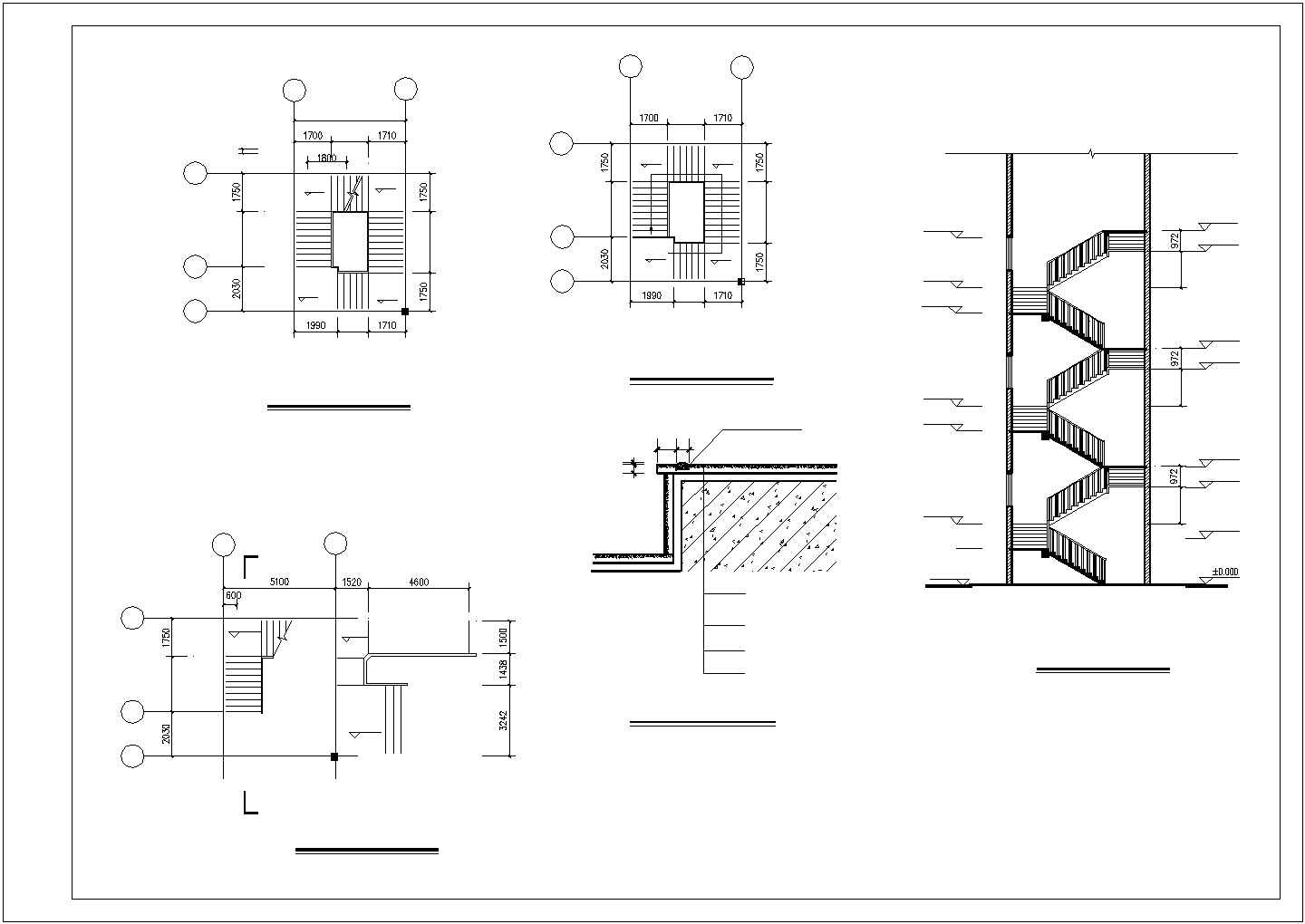 某楼梯设计CAD节点完整构造详图
