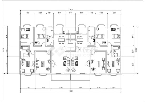 杭州市兰泾花苑小区经典热门的平面户型设计CAD图纸（共45张）-图二