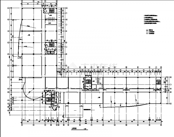 北京高层办公综合楼建筑设计施工cad图纸（含说明）-图一