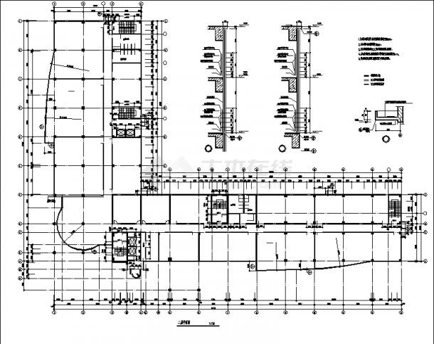 北京高层办公综合楼建筑设计施工cad图纸（含说明）-图二