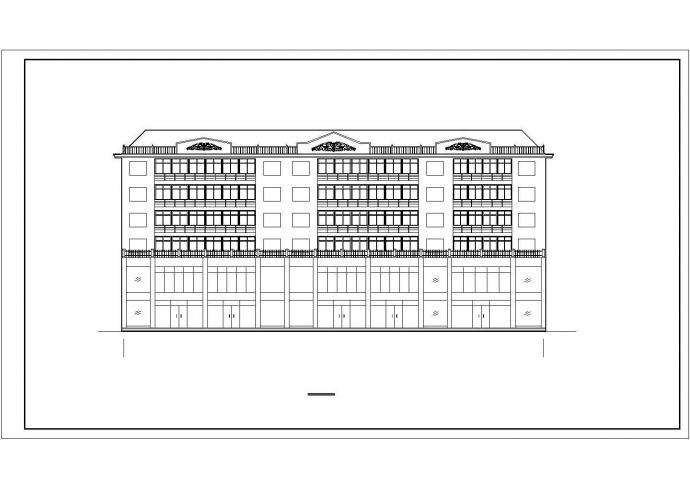 芜湖市恬澜小区6层砖混结构商住楼建筑设计CAD图纸（一二层商铺/含阁楼）_图1
