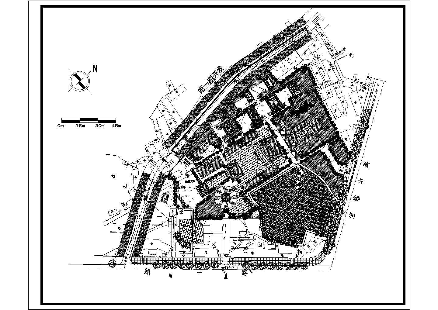 某公园寺庙景观规划设计图纸详细设计施工全套CAD图纸