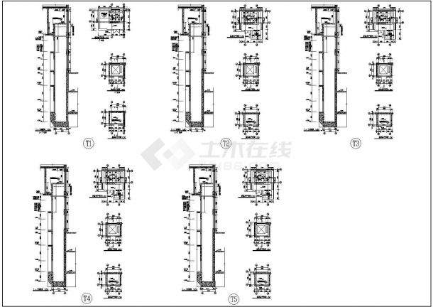 某电梯CAD设计完整节点大样图-图一