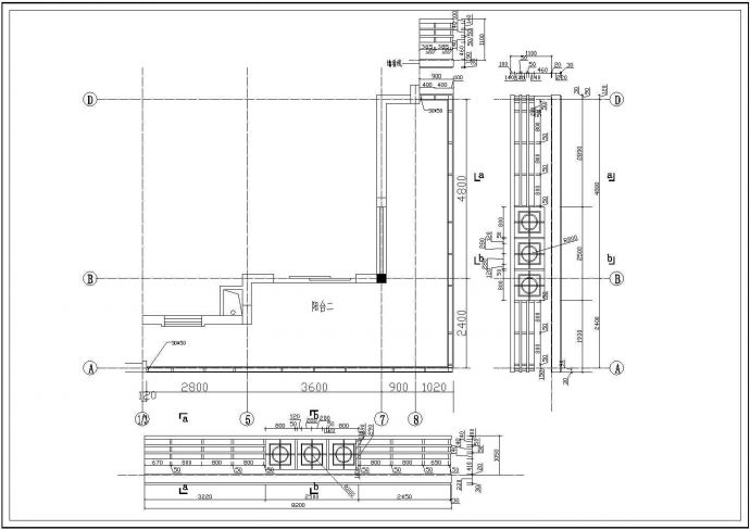某阳台建筑设计CAD节点构造大样_图1