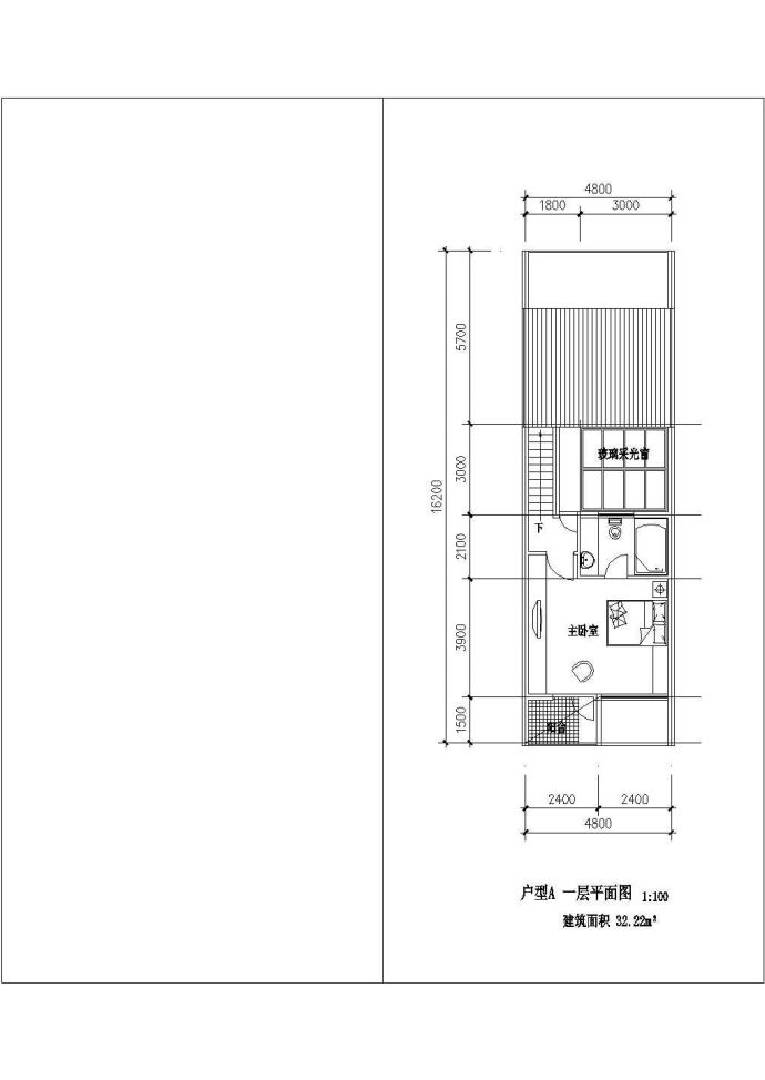 兰州某居住区160平米3层高档别墅住宅楼平立面设计CAD图纸_图1
