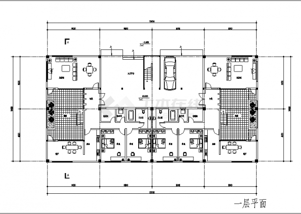 三套欧式高档别墅住宅楼建筑设计施工cad图纸（含说明）-图二