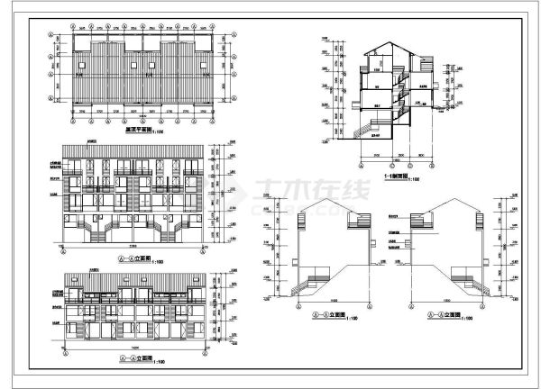 某多层住宅CAD完整施工设计构造图-图一