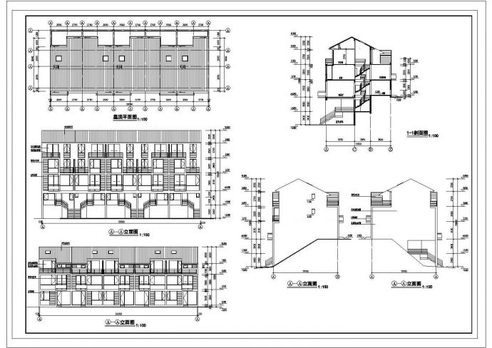 某多层住宅CAD平立面节点设计图_图1
