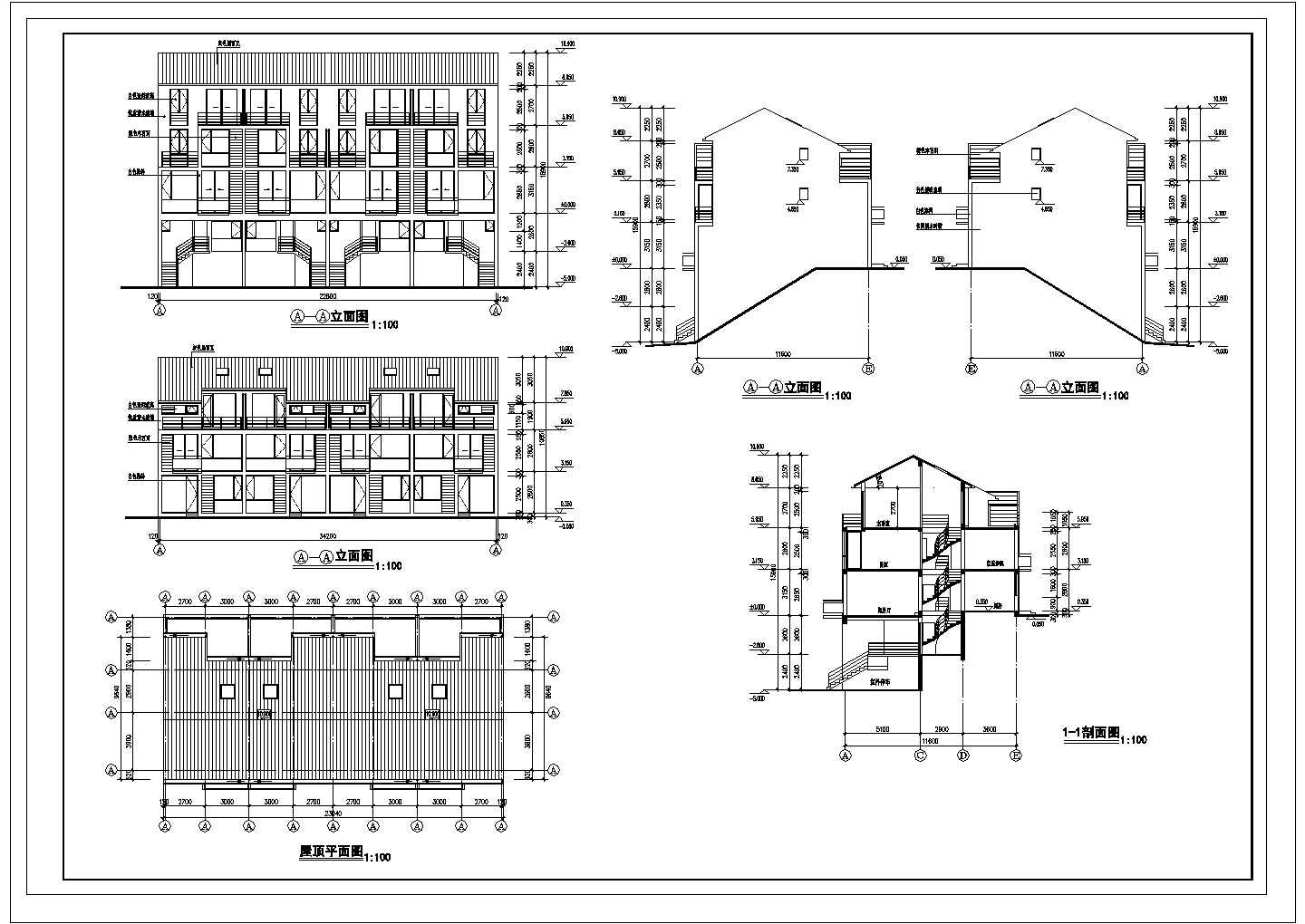 某多层住宅CAD节点施工设计完整图
