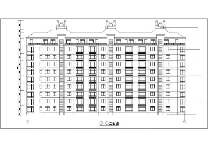 长61.8米 宽16.35米 9层阁楼3单元每单元2户钢结构住宅楼全套完整大样图CAD图纸设计图_图1