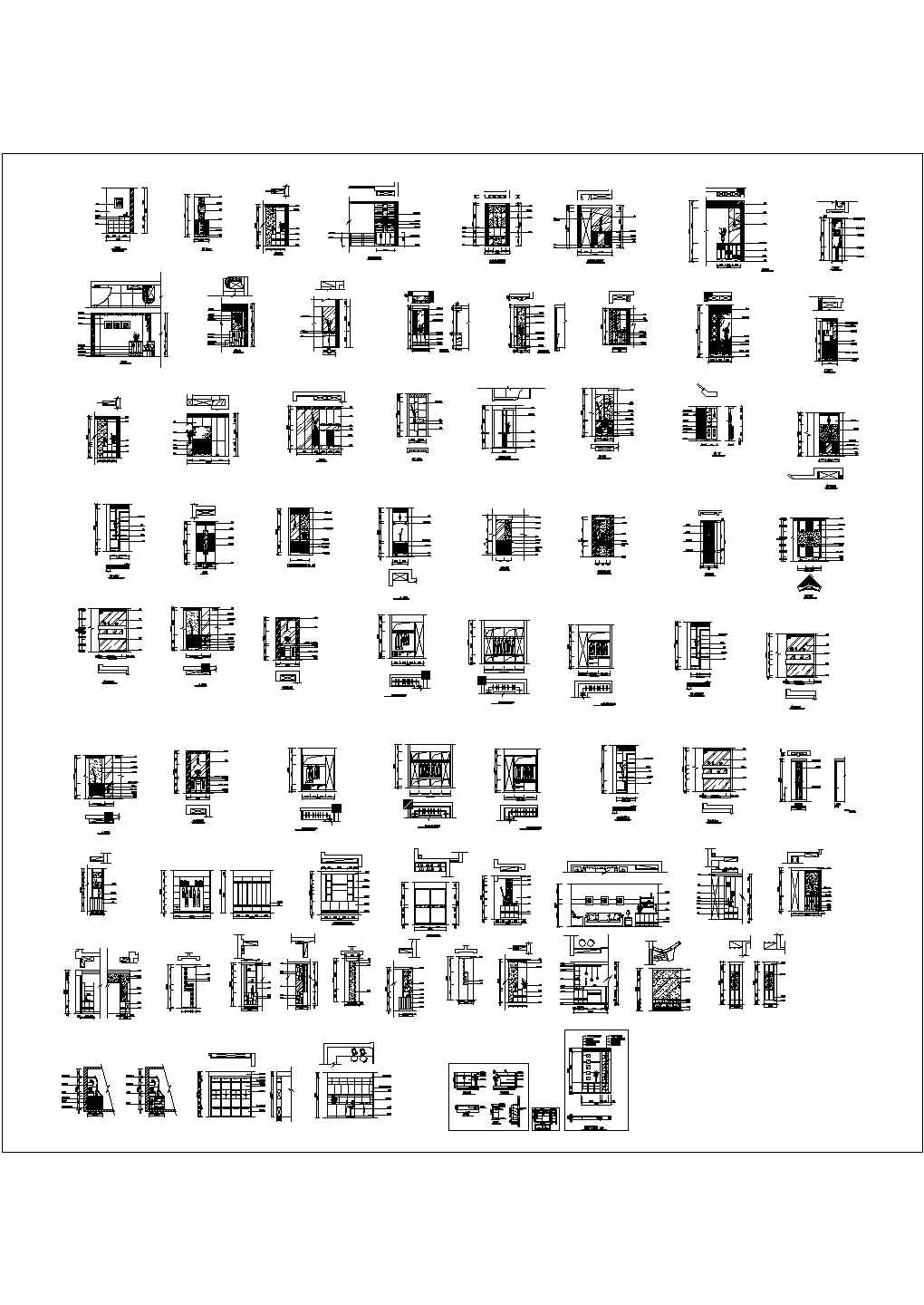 某76款鞋柜CAD节点构造设计图