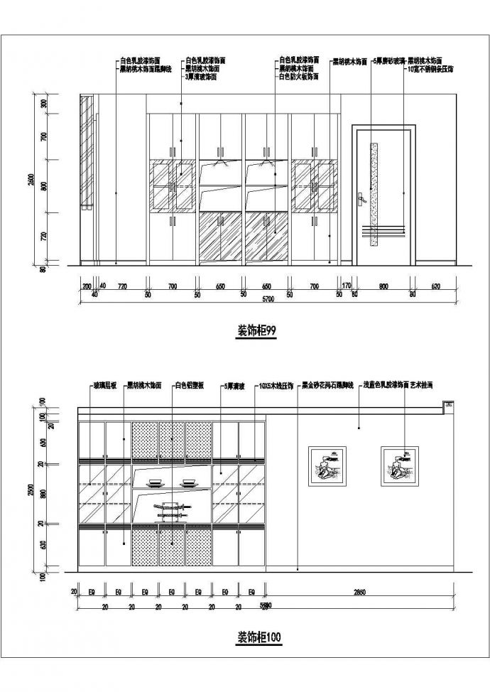 某120个装饰柜CAD节点构造设计图_图1