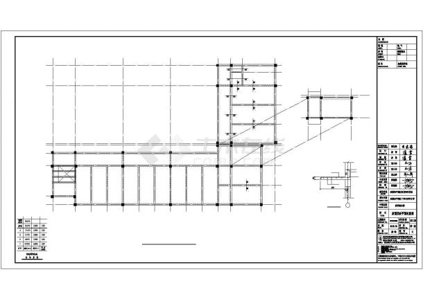 某教学综合楼及运动场结构设计施工CAD图纸-图一