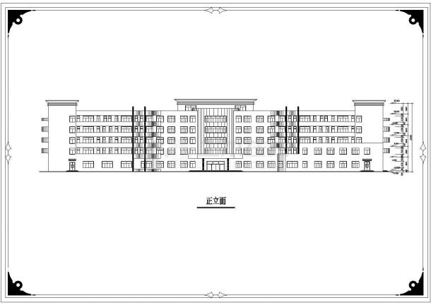 某地中学教学楼建筑方案图（共8张）-图一
