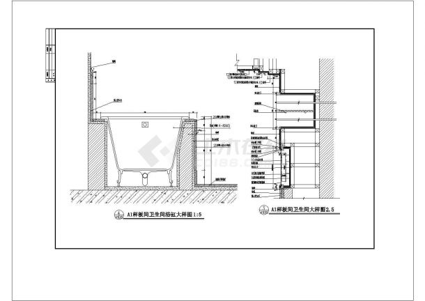 星级大酒店客房室内装修建筑设计施工图-图二