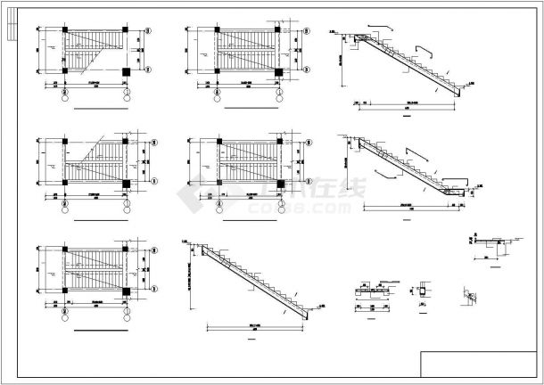 某框架结构综合楼建筑设计施工CAD图纸-图二