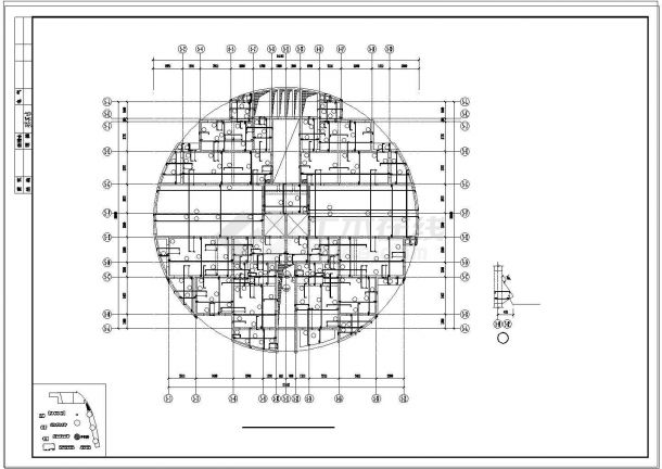 某纯剪结构住宅楼设计cad施工图纸-图一