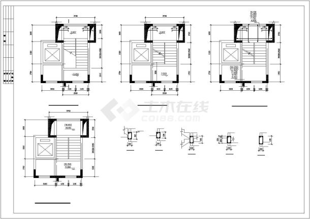 某小区高层底框剪力墙结构住宅建筑全套设计施工CAD图纸-图二