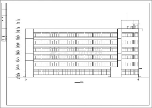 某框剪结构商务楼建筑全套设计施工CAD图纸-图一
