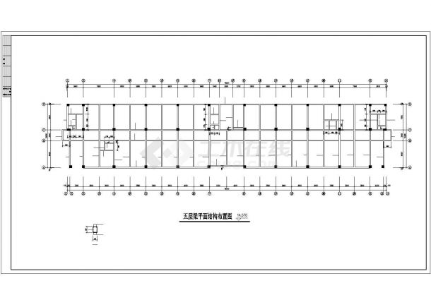 某七层框架结构办公楼建筑全套设计施工CAD图纸-图一