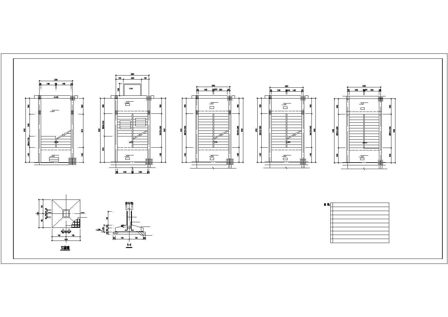 某七层综合楼钢筋混凝土框架结构建筑全套设计施工CAD图纸