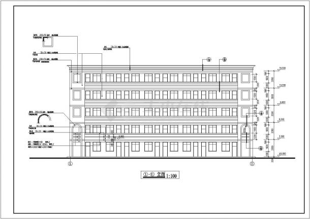 某六层砖混结构教职工宿舍楼设计cad全套建筑施工图纸（甲级院设计）-图一