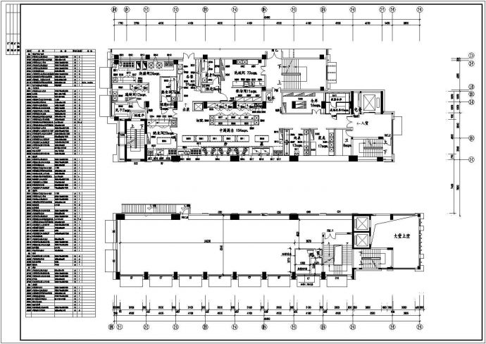 某国贸酒店厨房CAD详细施工设计平面图_图1