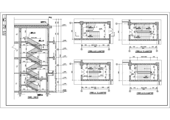 某楼梯大样CAD节点构造完整设计图纸_图1