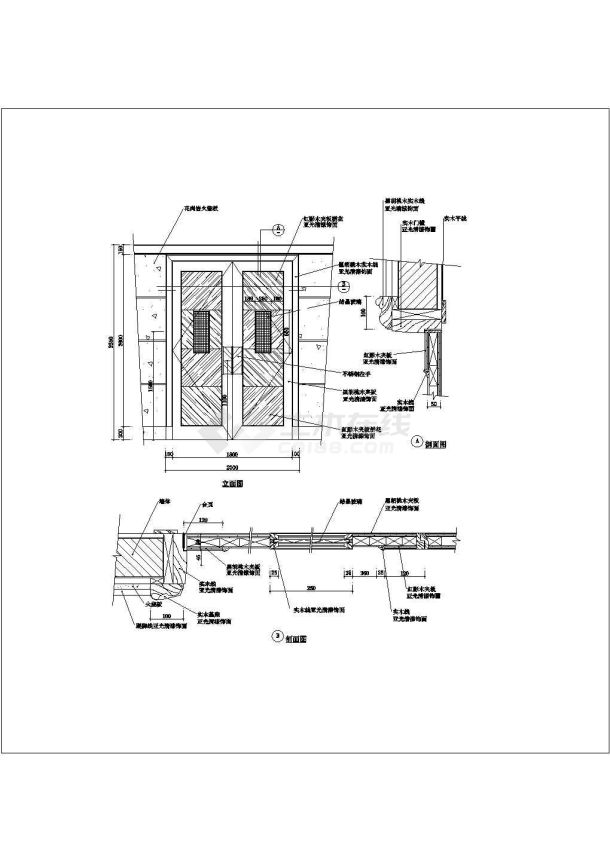 某门大样CAD详细构造设计完整图纸-图一