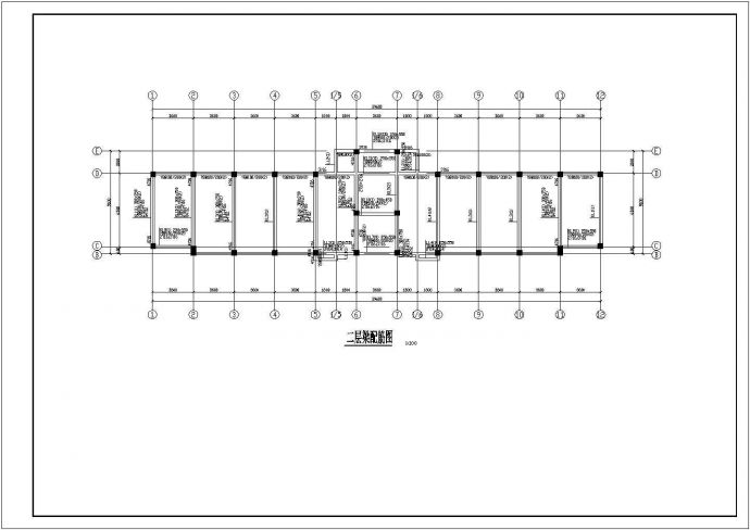 某全套三层教学楼框架结构设计施工CAD图纸_图1