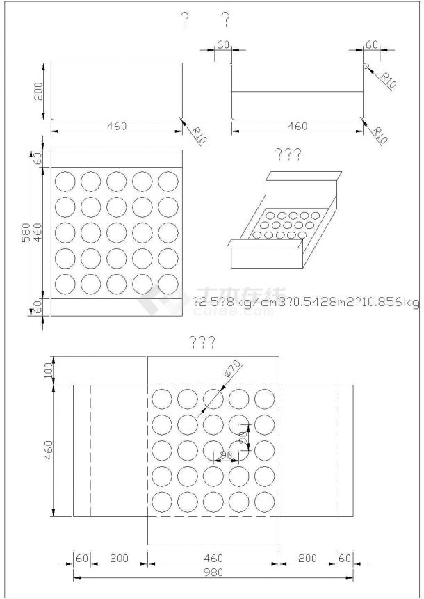 某环保除雾器喷淋系统CAD设计施工图-图二