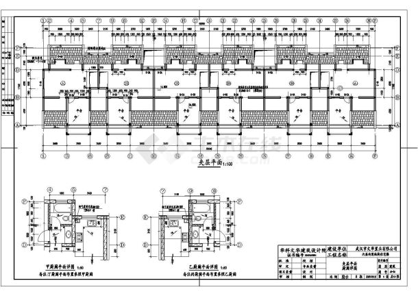 【6层】3470平米六层砖混住宅楼cad图纸（计算书、建筑、结构图）-图二